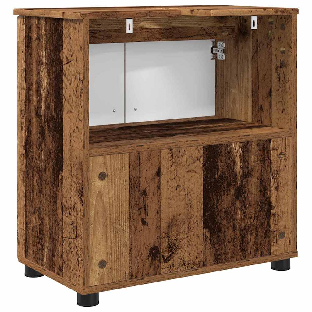 Baderomsskap Gamle tre 61 x 35 x 64 cm Konstruert tre & Metall