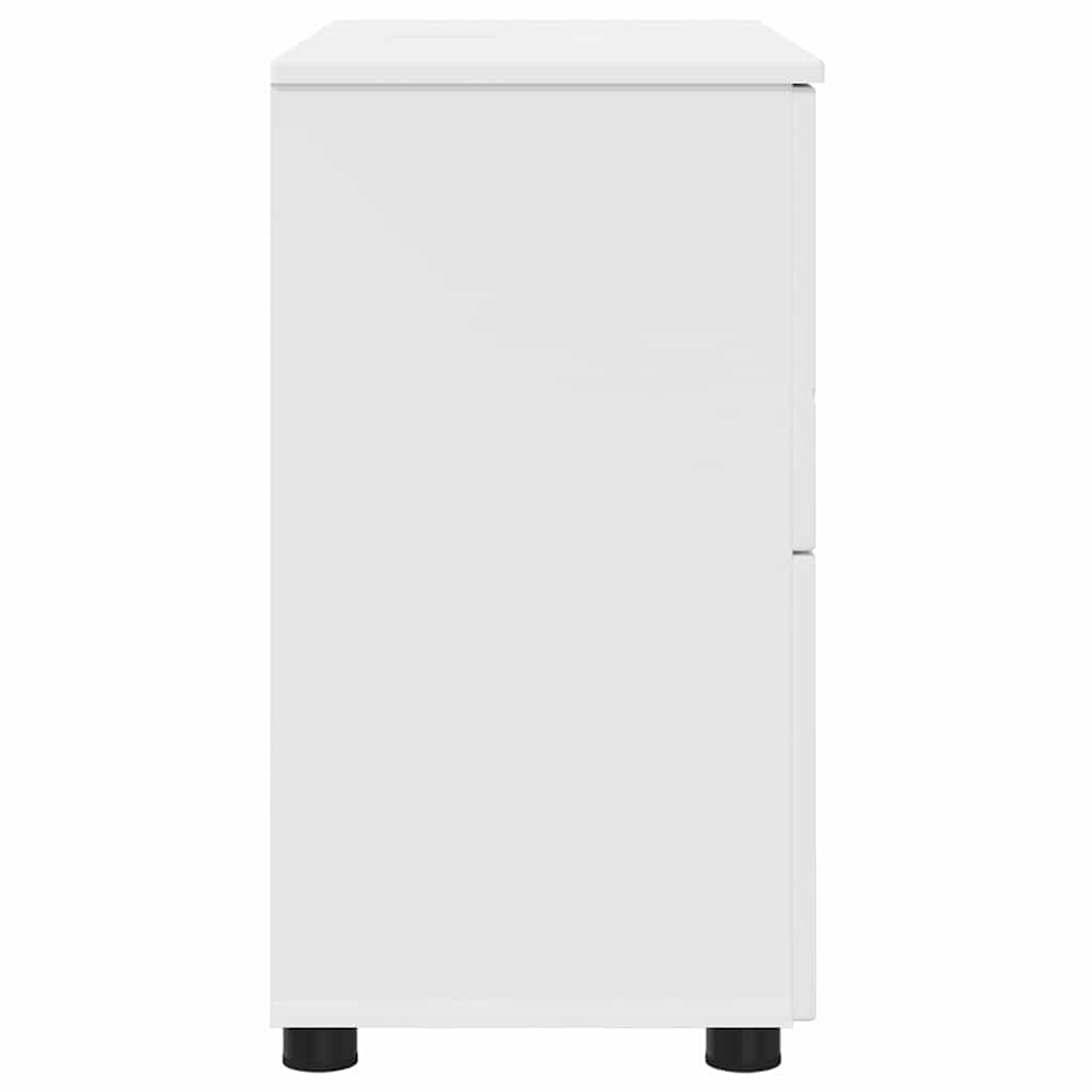 Baderomsskap Hvit 76,5 x 35 x 64 cm Konstruert tre & Metall