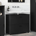 Baderomsskap Svart 76,5 x 35 x 64 cm Konstruert tre & Metall