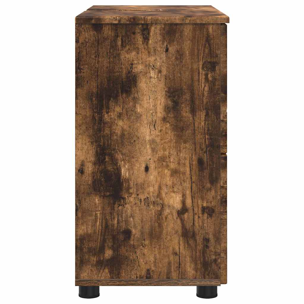 Baderomsskap Røkt eik 76,5 x 35 x 64 cm Konstruert tre & Metall