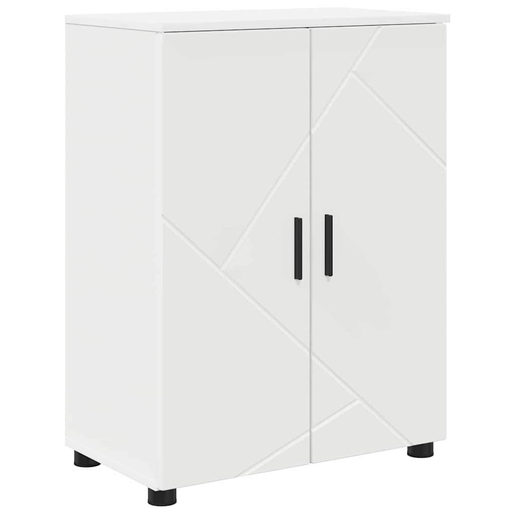 Baderomsskap Hvit 60 x 35 x 80 cm Konstruert tre & Metall