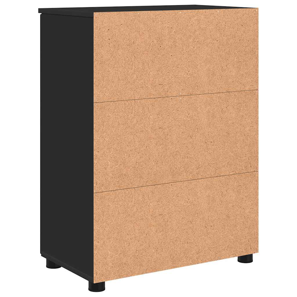 Baderomsskap Svart 60 x 35 x 80 cm Konstruert tre & Metall