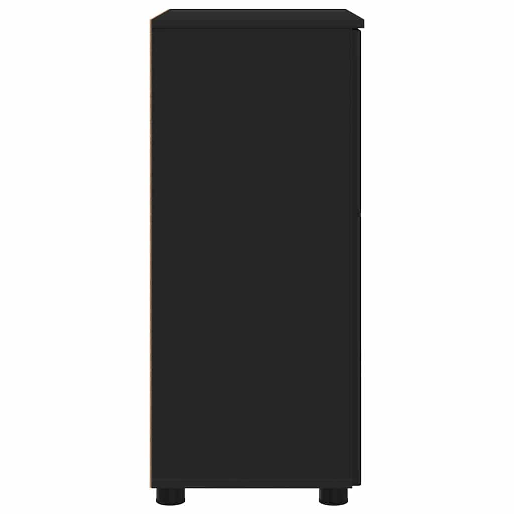 Baderomsskap Svart 60 x 35 x 80 cm Konstruert tre & Metall