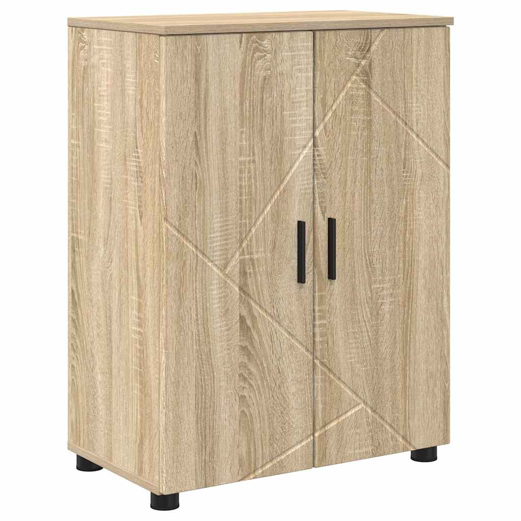 Baderomsskap Sonoma eik 60 x 35 x 80 cm Konstruert tre & Metall