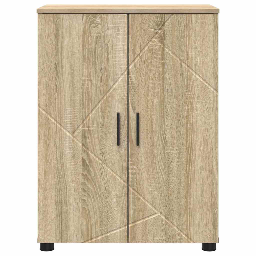 Baderomsskap Sonoma eik 60 x 35 x 80 cm Konstruert tre & Metall