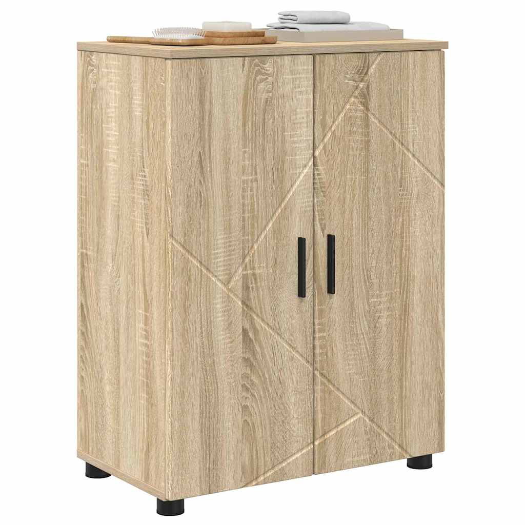 Baderomsskap Sonoma eik 60 x 35 x 80 cm Konstruert tre & Metall
