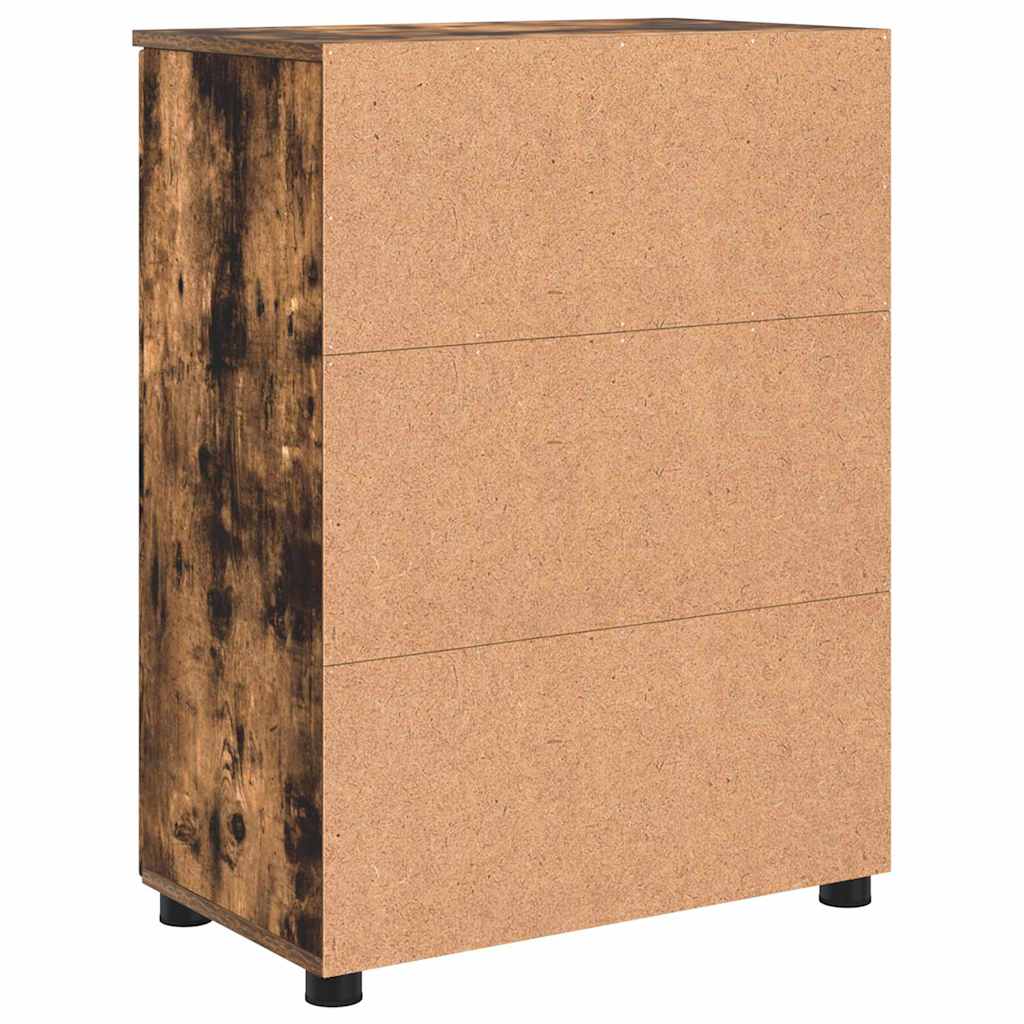Baderomsskap Røkt eik 60 x 35 x 80 cm Konstruert tre & Metall