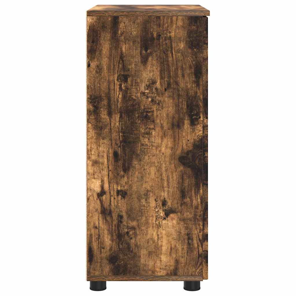 Baderomsskap Røkt eik 60 x 35 x 80 cm Konstruert tre & Metall