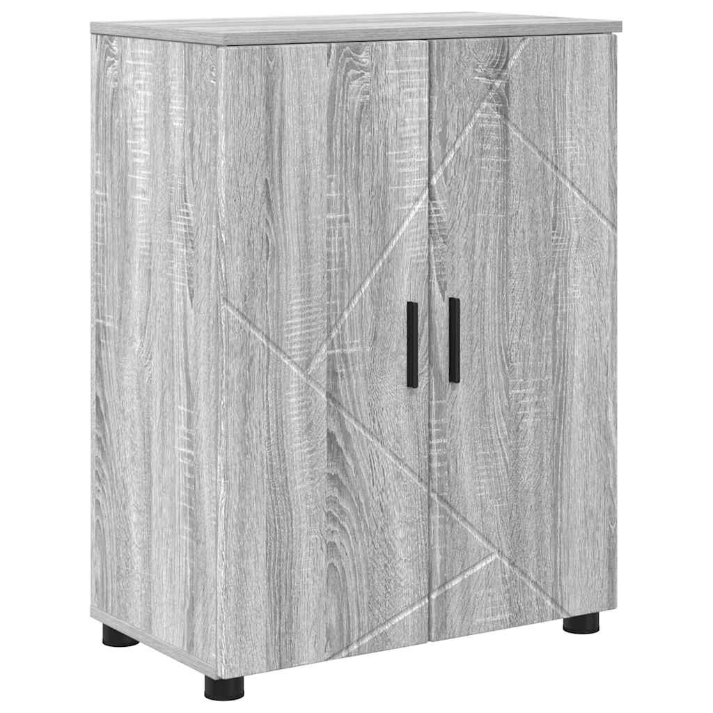 Baderomsskap Grå Sonoma 60 x 35 x 80 cm Konstruert tre & Metall