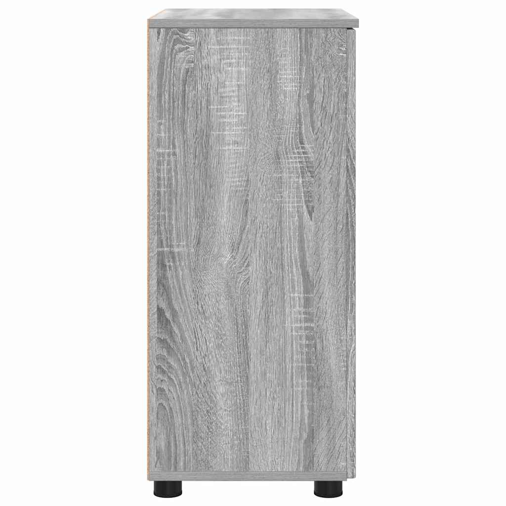 Baderomsskap Grå Sonoma 60 x 35 x 80 cm Konstruert tre & Metall