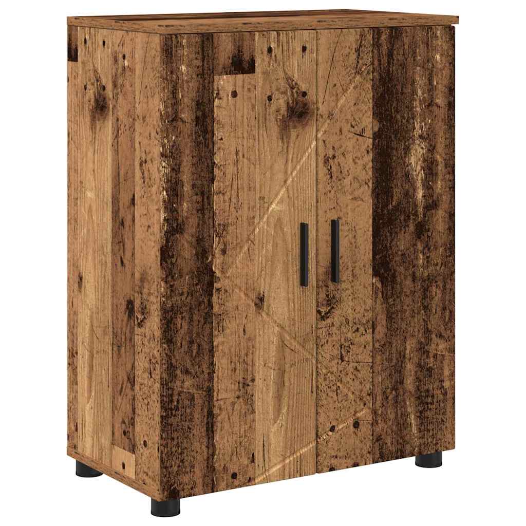 Baderomsskap Gamle tre 60 x 35 x 80 cm Konstruert tre & Metall