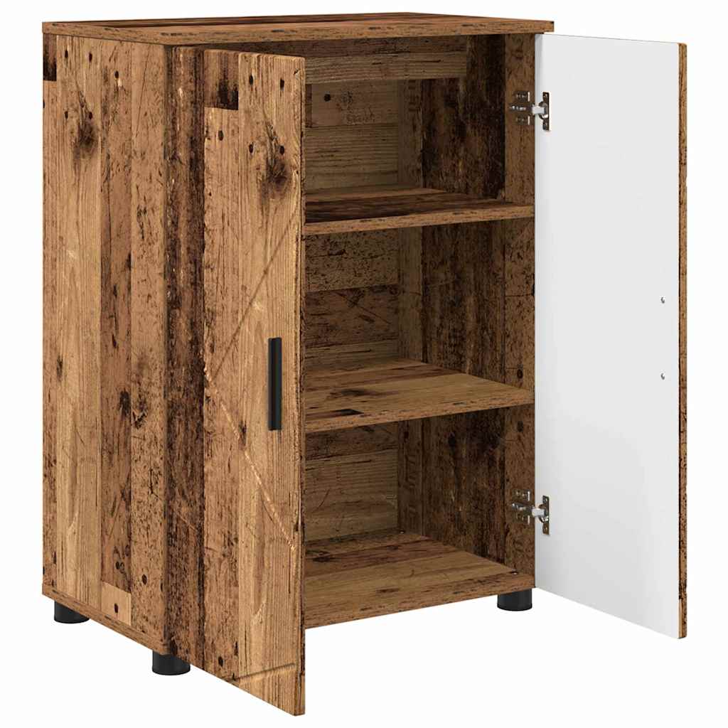 Baderomsskap Gamle tre 60 x 35 x 80 cm Konstruert tre & Metall