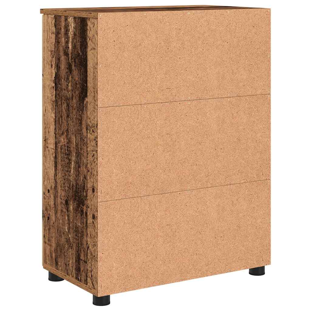 Baderomsskap Gamle tre 60 x 35 x 80 cm Konstruert tre & Metall