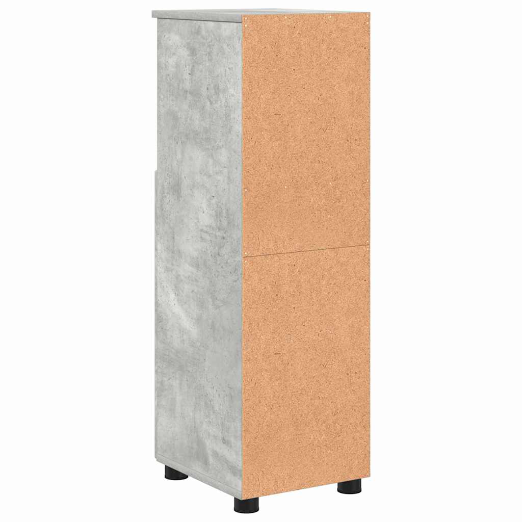 Baderomsskap Betonggrå 30 x 35 x 95 cm Konstruert tre & Metall