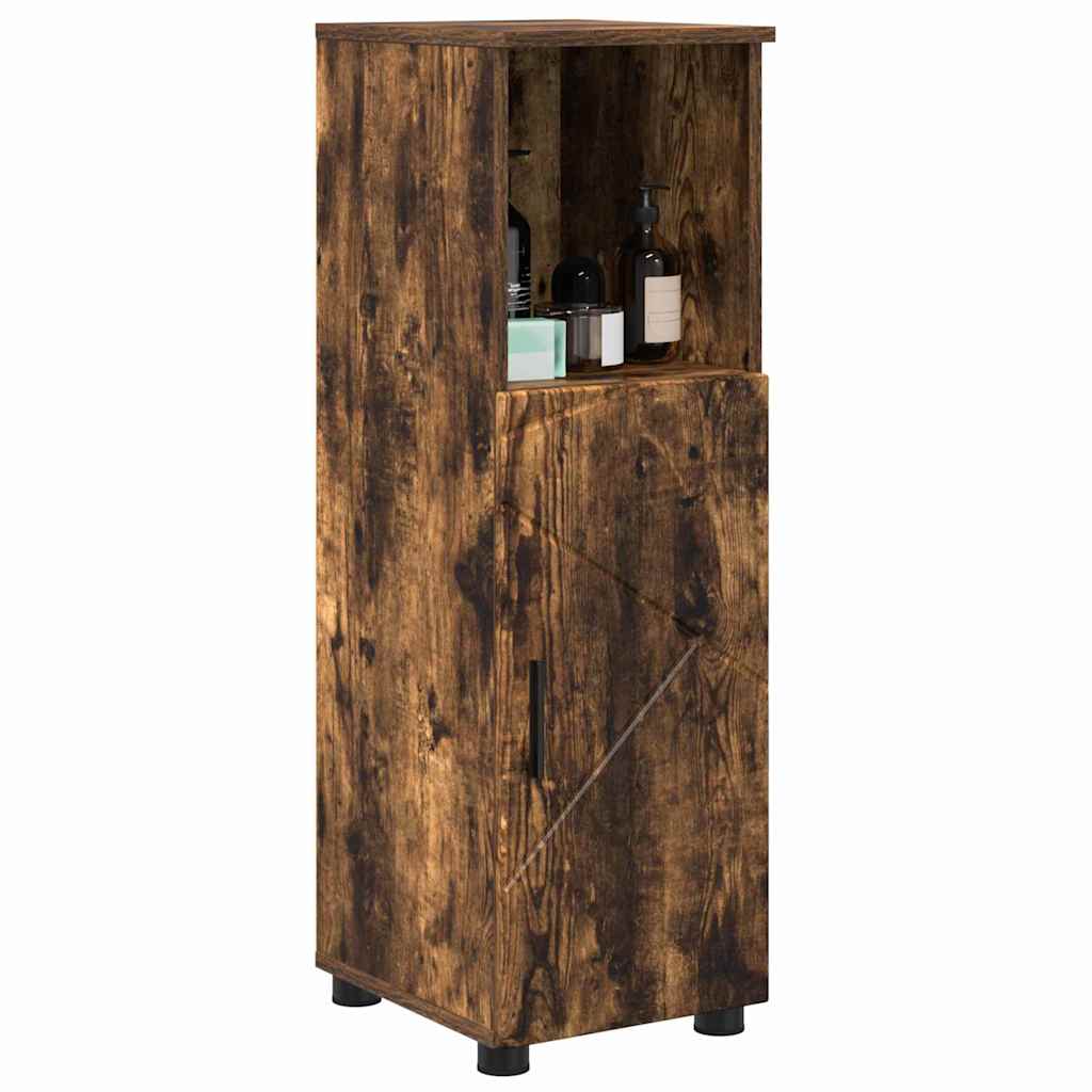 Baderomsskap Røkt eik 30 x 35 x 95 cm Konstruert tre & Metall