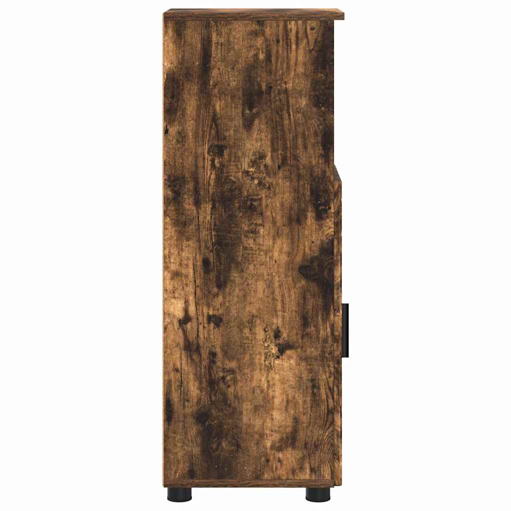 Baderomsskap Røkt eik 30 x 35 x 95 cm Konstruert tre & Metall