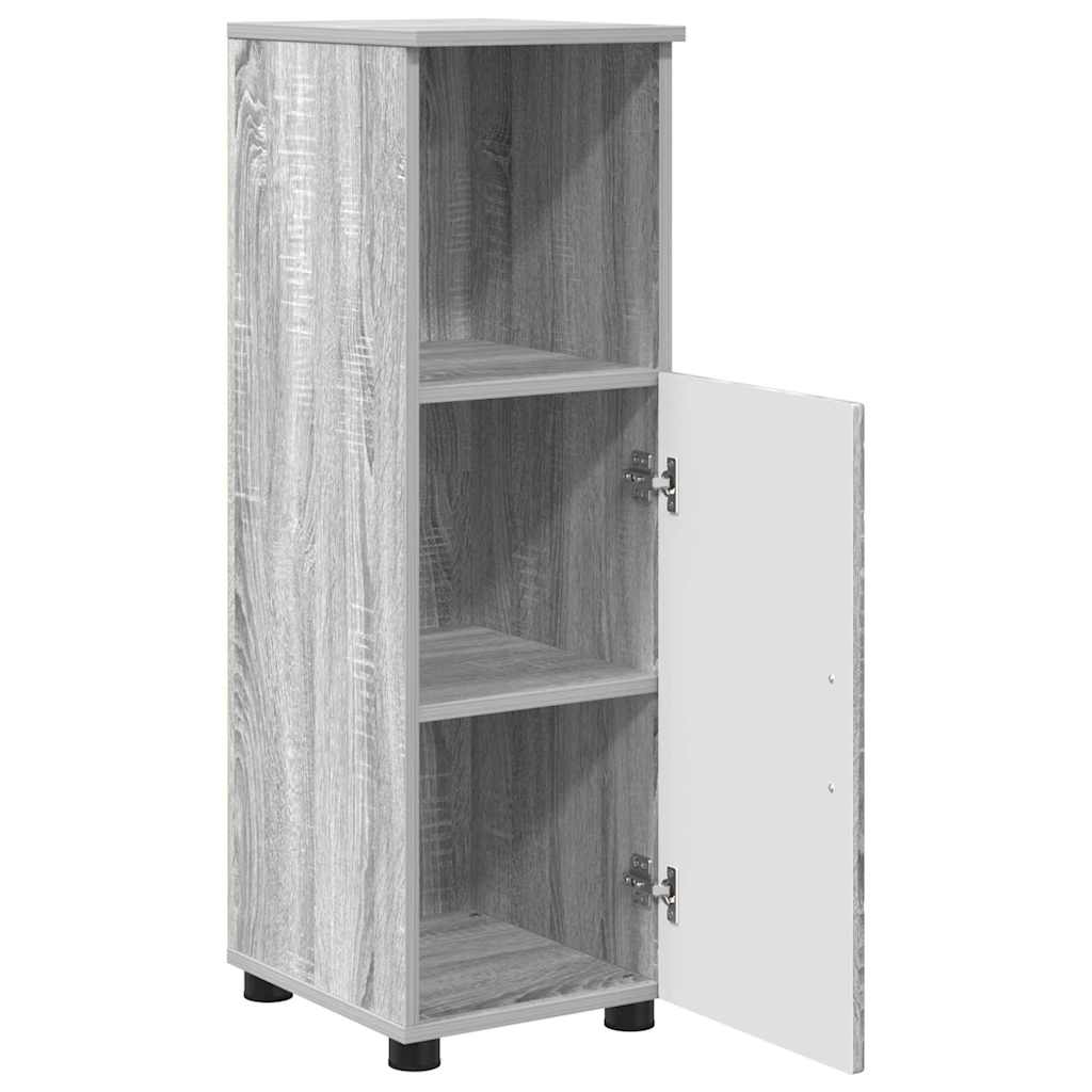 Baderomsskap Grå Sonoma 30 x 35 x 95 cm Konstruert tre & Metall