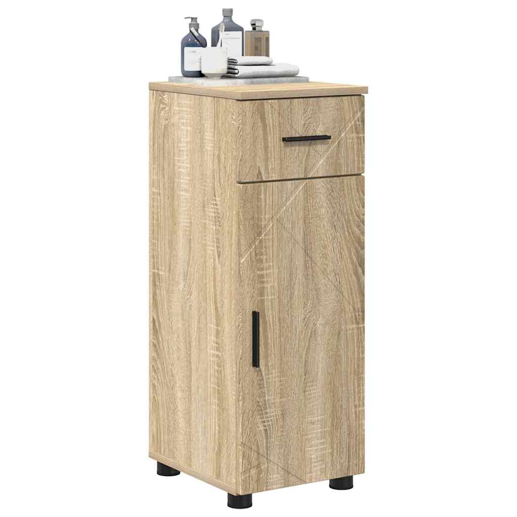 Baderomsskap Sonoma eik 30 x 35 x 80 cm Konstruert tre & Metall