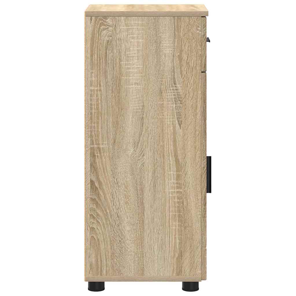 Baderomsskap Sonoma eik 30 x 35 x 80 cm Konstruert tre & Metall