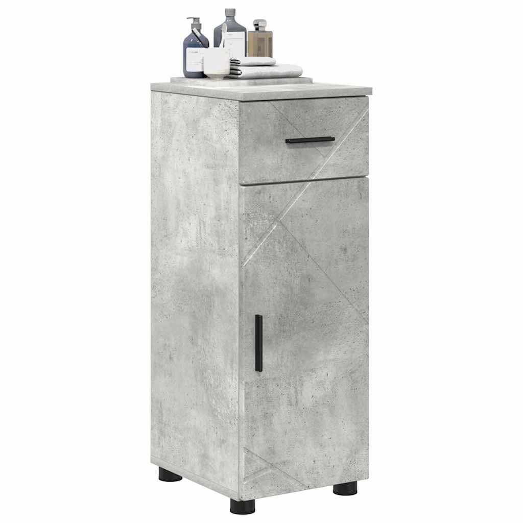 Baderomsskap Betonggrå 30 x 35 x 80 cm Konstruert tre & Metall