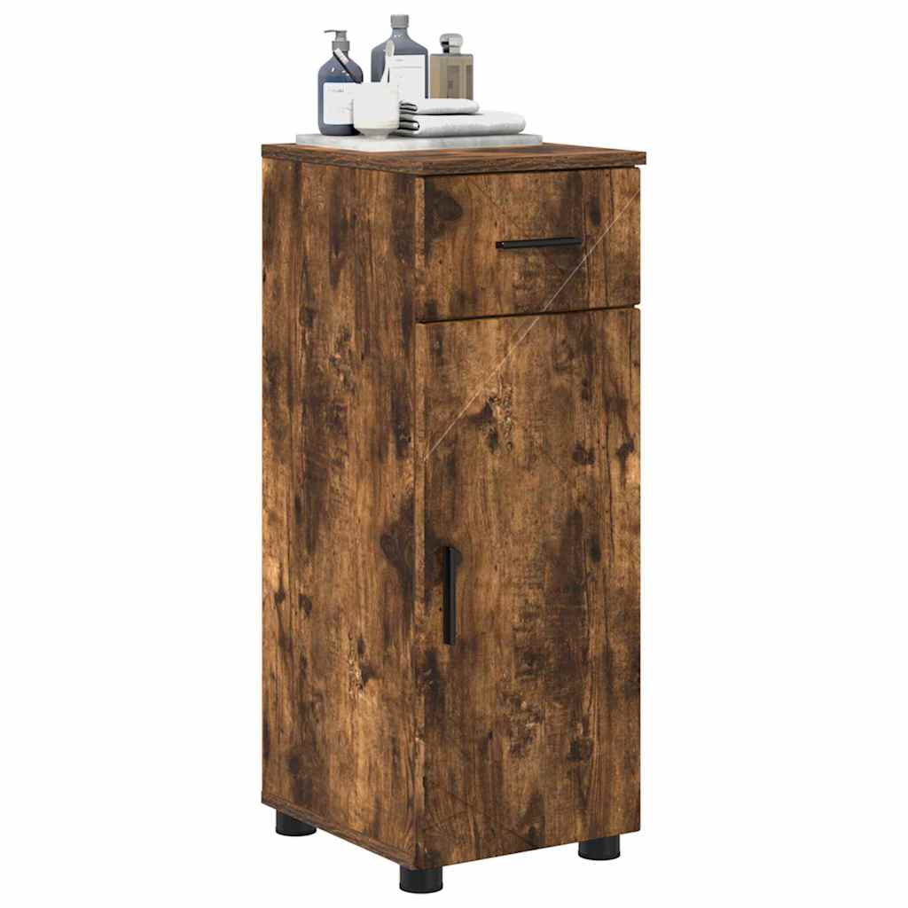Baderomsskap Røkt eik 30 x 35 x 80 cm Konstruert tre & Metall