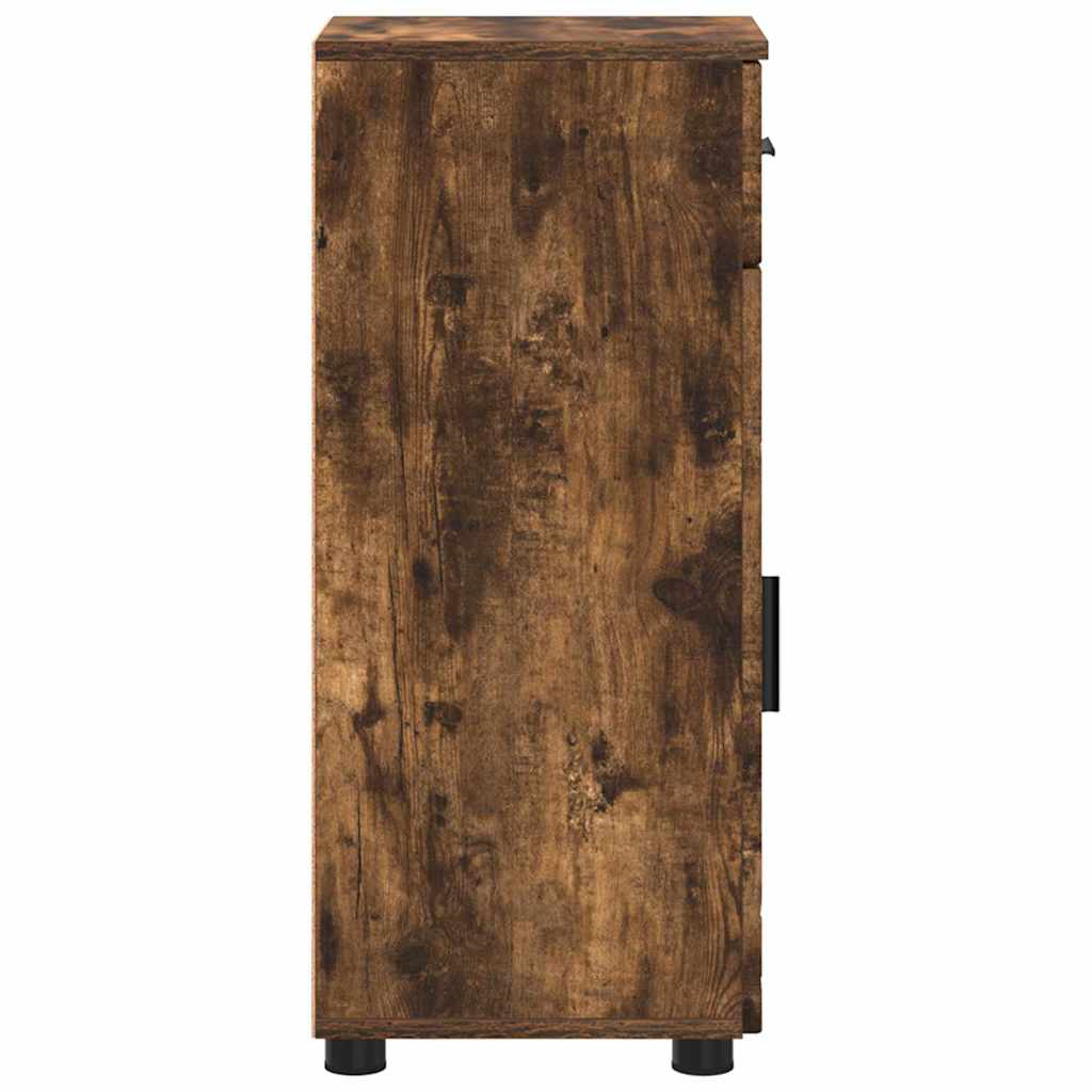 Baderomsskap Røkt eik 30 x 35 x 80 cm Konstruert tre & Metall