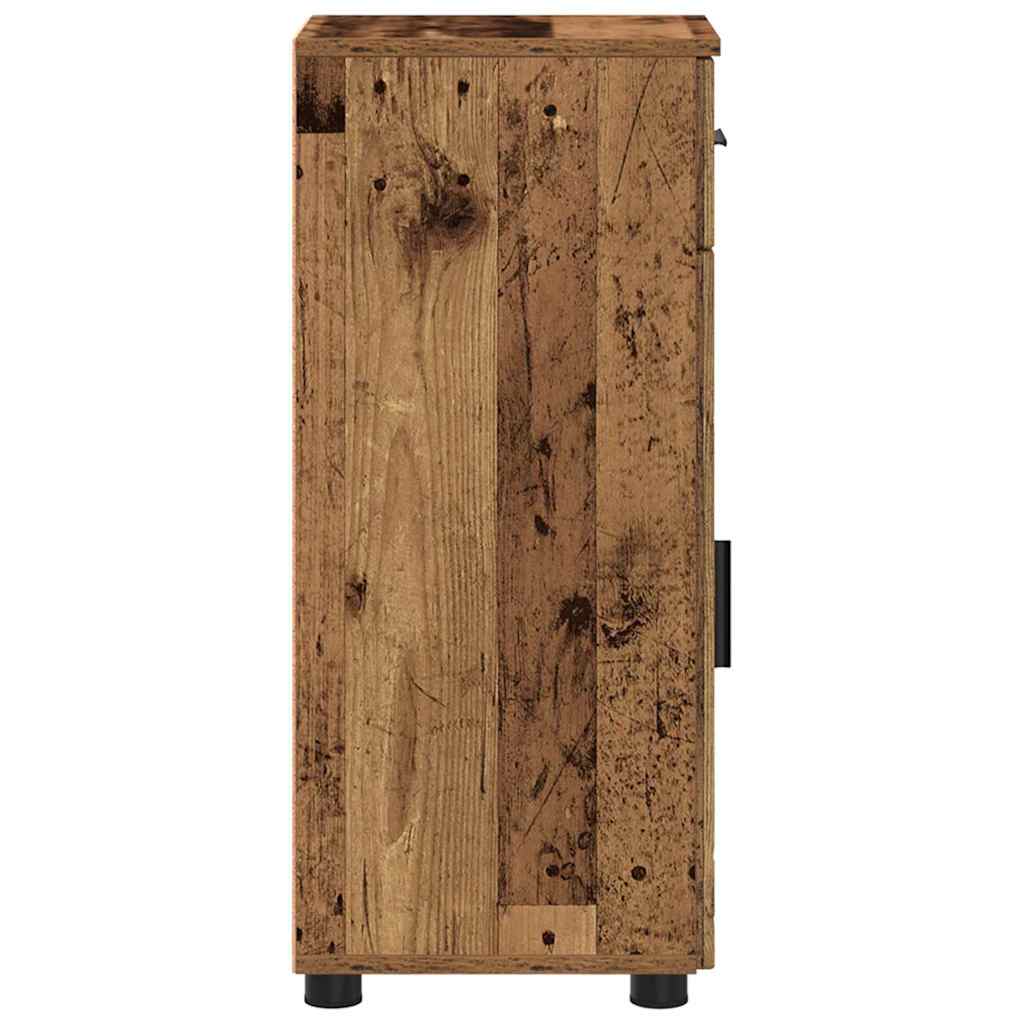 Baderomsskap Gamle tre 30 x 35 x 80 cm Konstruert tre & Metall