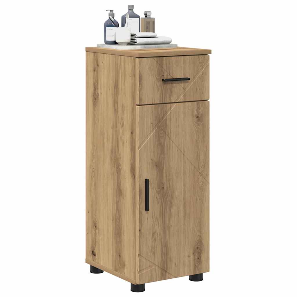 Baderomsskap Artisan Eik 30 x 35 x 80 cm Konstruert tre, Metall