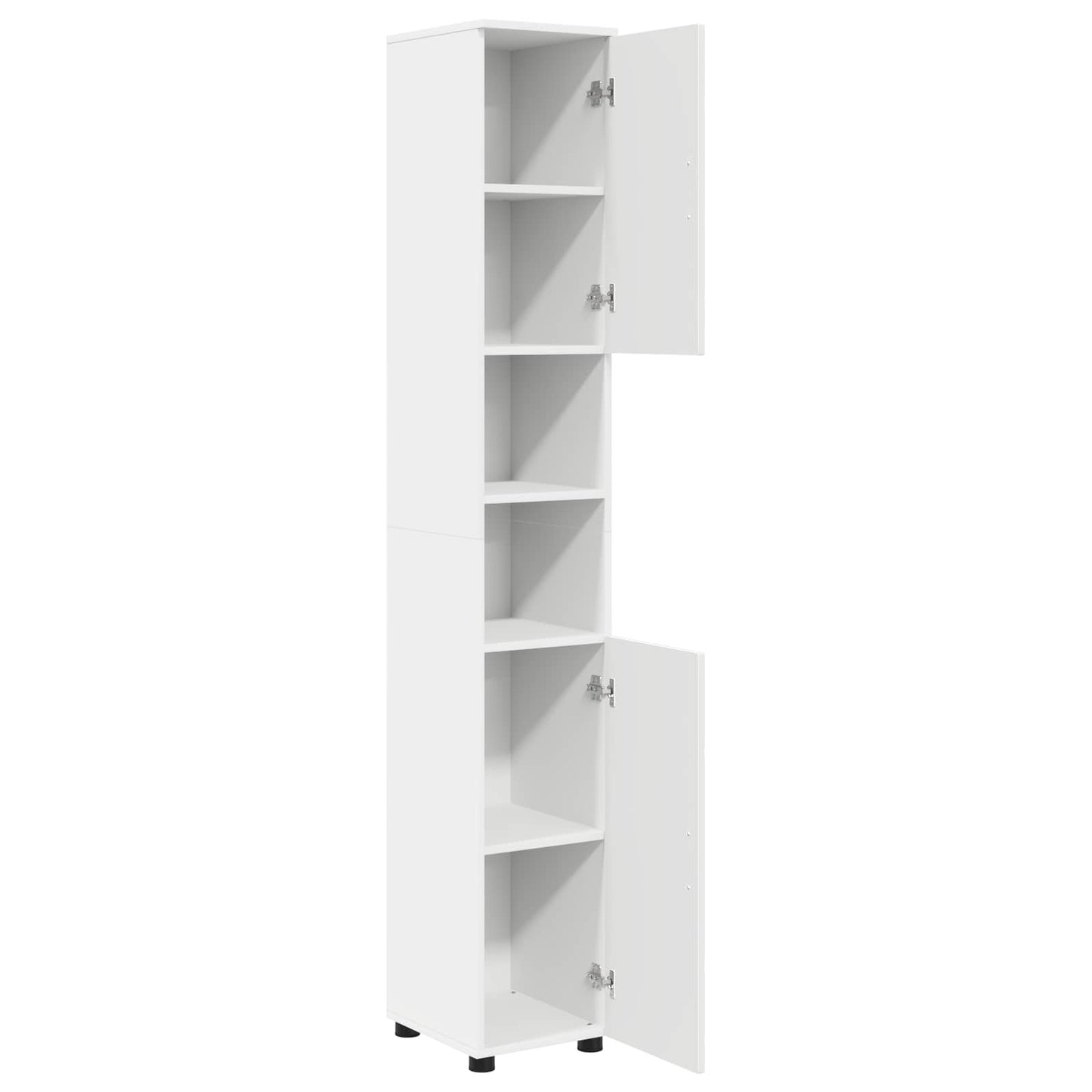 Baderomsskap Hvit 30 x 35 x 192 cm Konstruert tre & Metall