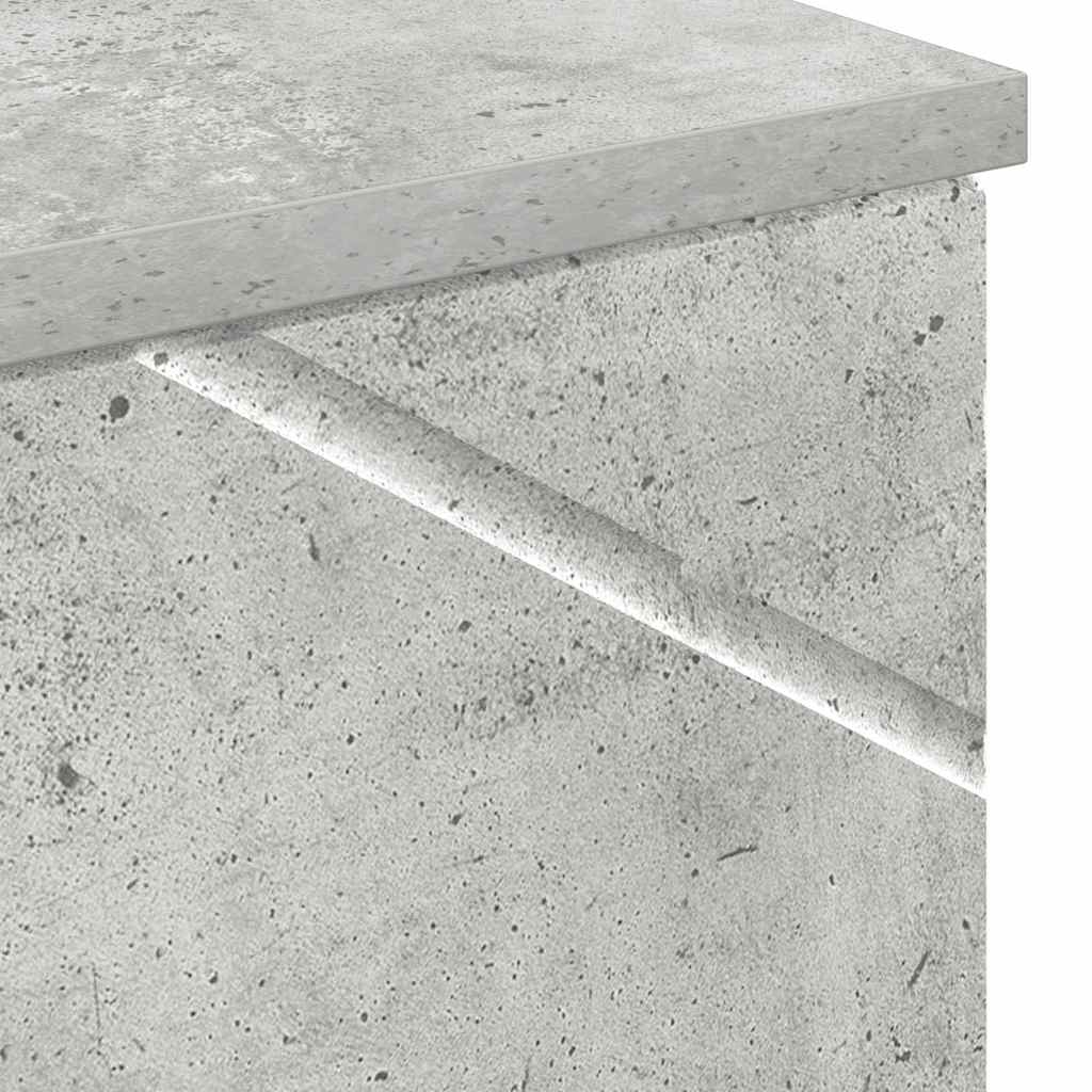 Baderomsskap Betonggrå 30 x 35 x 192 cm Konstruert tre & Metall
