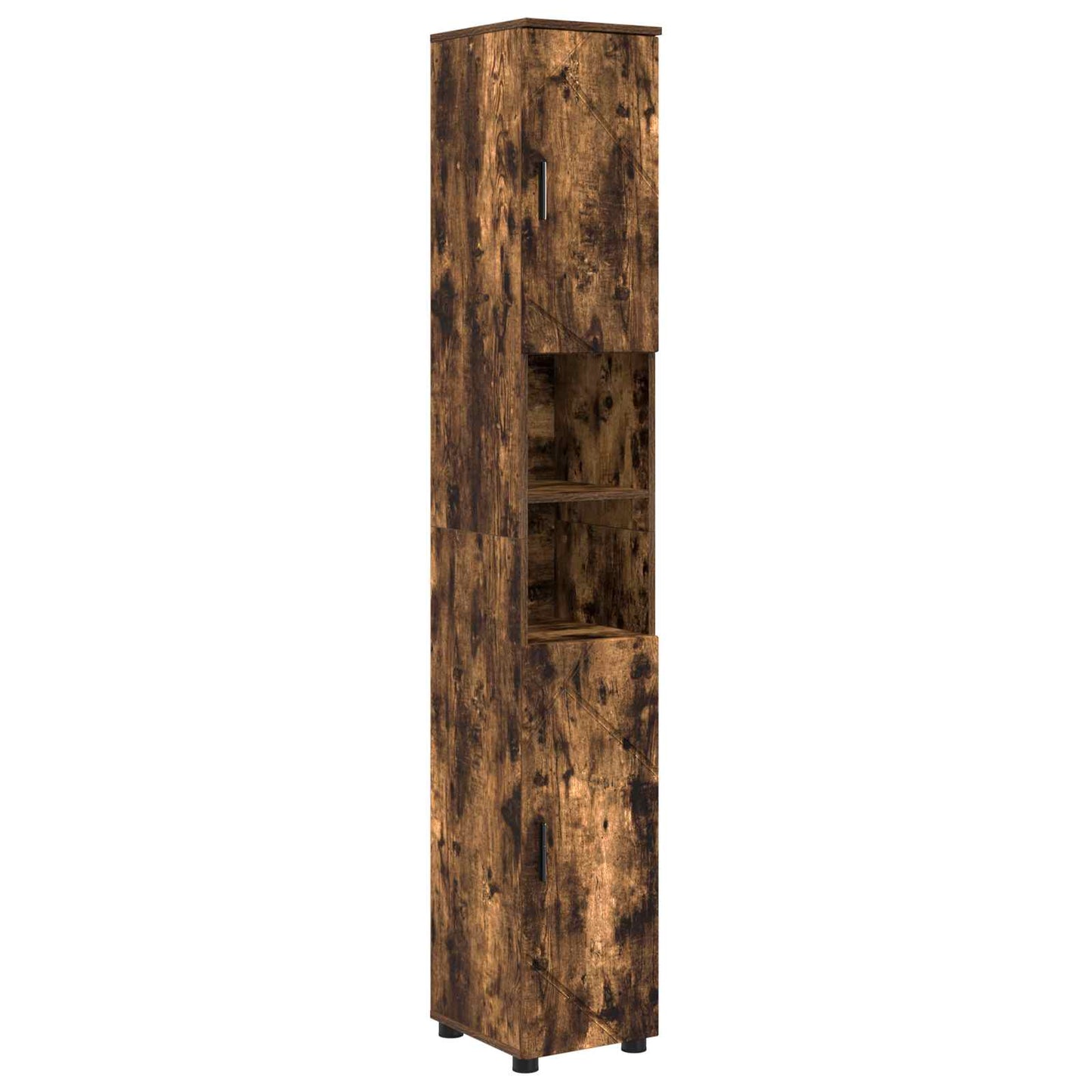 Baderomsskap Røkt eik 30 x 35 x 192 cm Konstruert tre, Metall