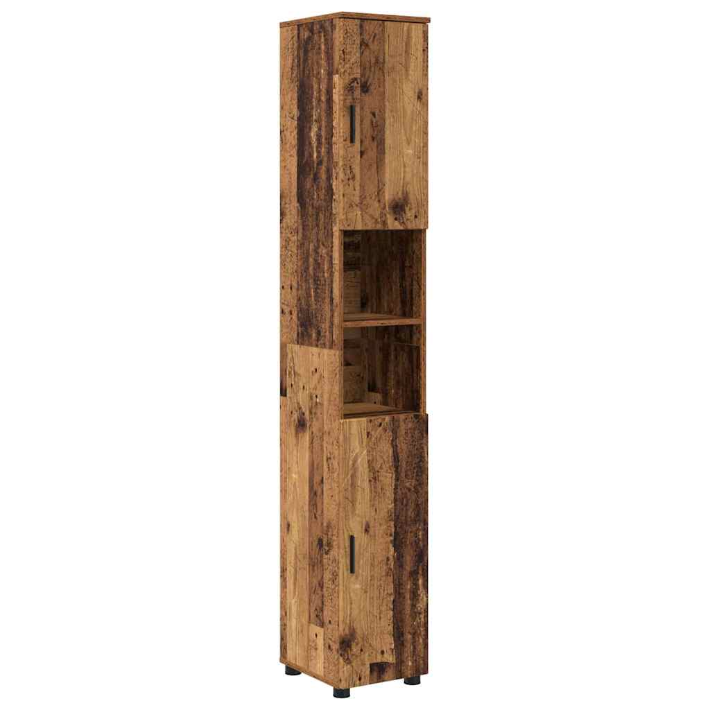 Baderomsskap Gamle tre 30 x 35 x 192 cm Konstruert tre & Metall