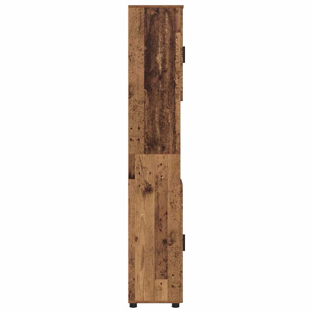 Baderomsskap Gamle tre 30 x 35 x 192 cm Konstruert tre & Metall