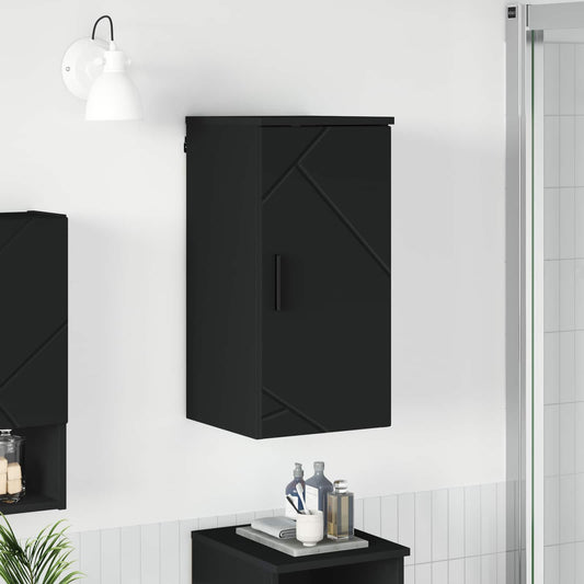 Baderomsskap Svart 30 x 31,5 x 61 cm Konstruert tre & Metall