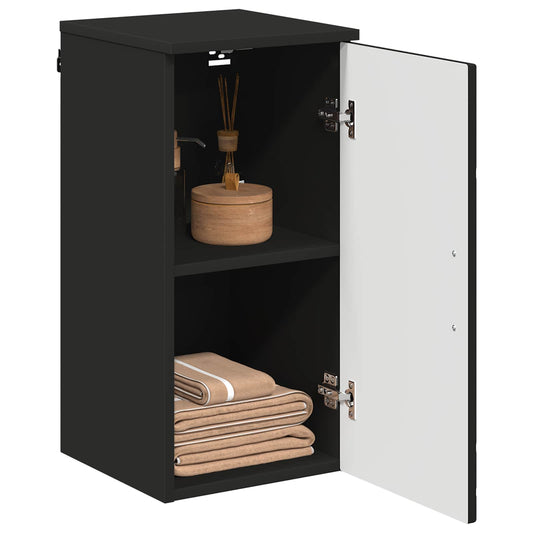 Baderomsskap Svart 30 x 31,5 x 61 cm Konstruert tre & Metall