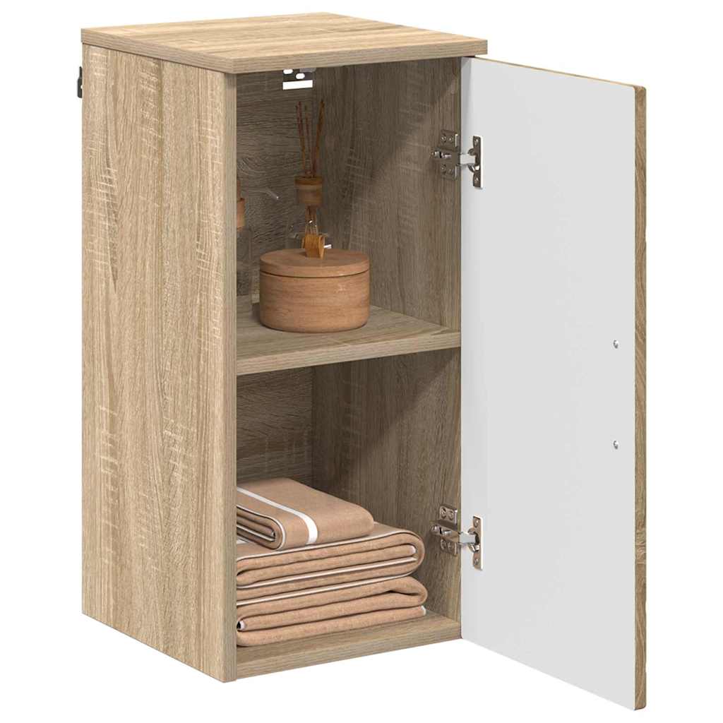 Baderomsskap Veggmontert med dør Sonoma eik 30 x 31,5 x 61 cm