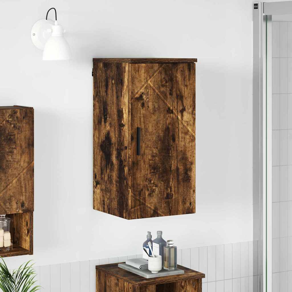 Baderomsskap Røkt eik 30 x 31,5 x 61 cm Konstruert tre & Metall
