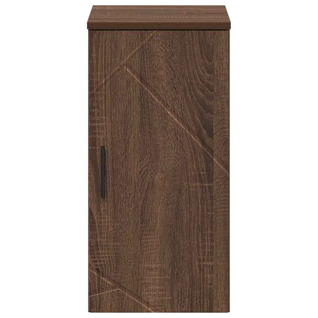 Baderomsskap Brun Eik 30 x 31,5 x 61 cm Konstruert tre & Metall