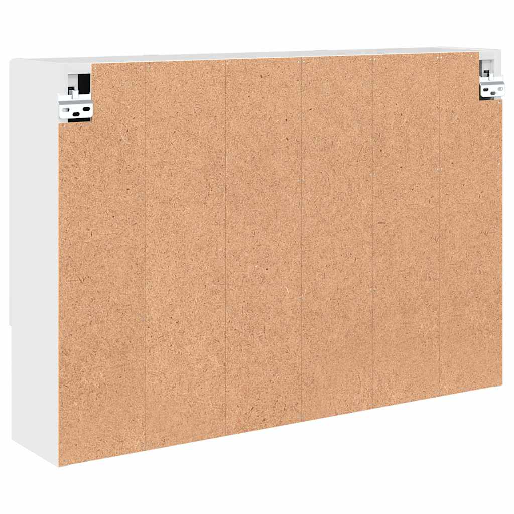 Speilskap Høyglanset hvit 80 x 17 x 55 cm Konstruert tre