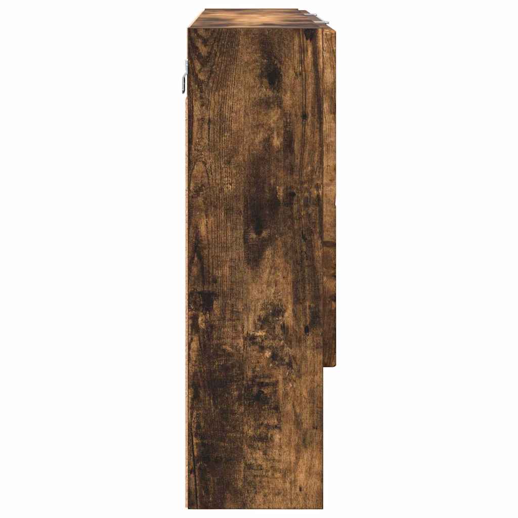 Speilskap Veggmontert Røkt eik 80 x 17 x 55 cm Konstruert tre