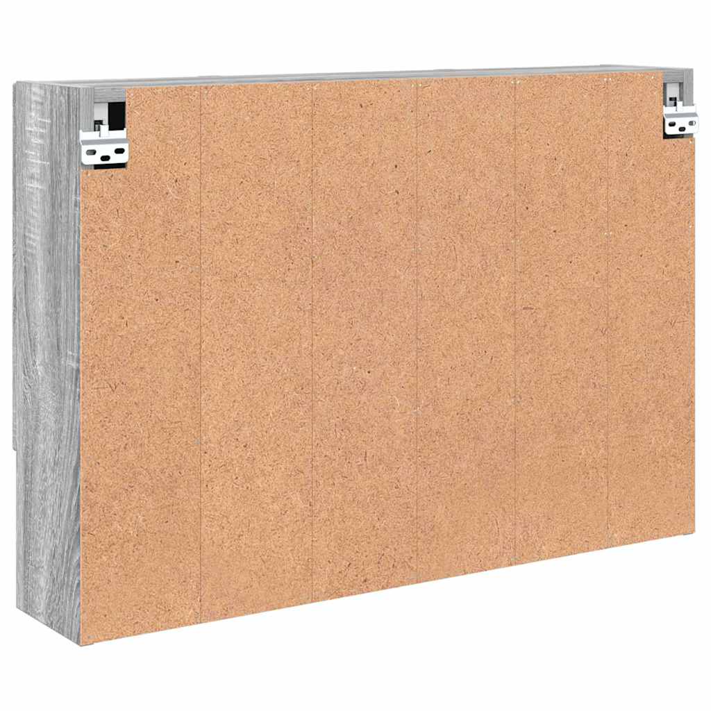 Speilskap Veggmontert Grå Sonoma 80 x 17 x 55 cm Konstruert tre