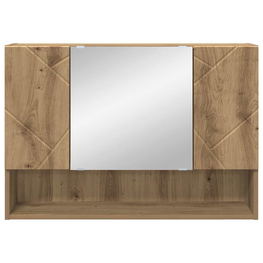Speilskap med dør Artisan Eik 80 x 17 x 55 cm Konstruert tre