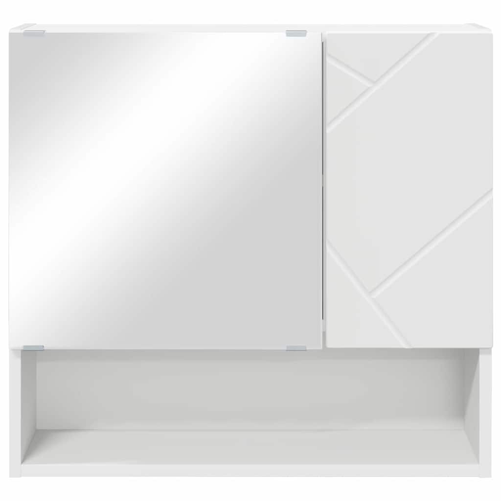 Speilskap Veggmontert Hvit 59 x 17 x 55 cm Konstruert tre