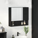 Speilskap Veggmontert Svart 59 x 17 x 55 cm Konstruert tre