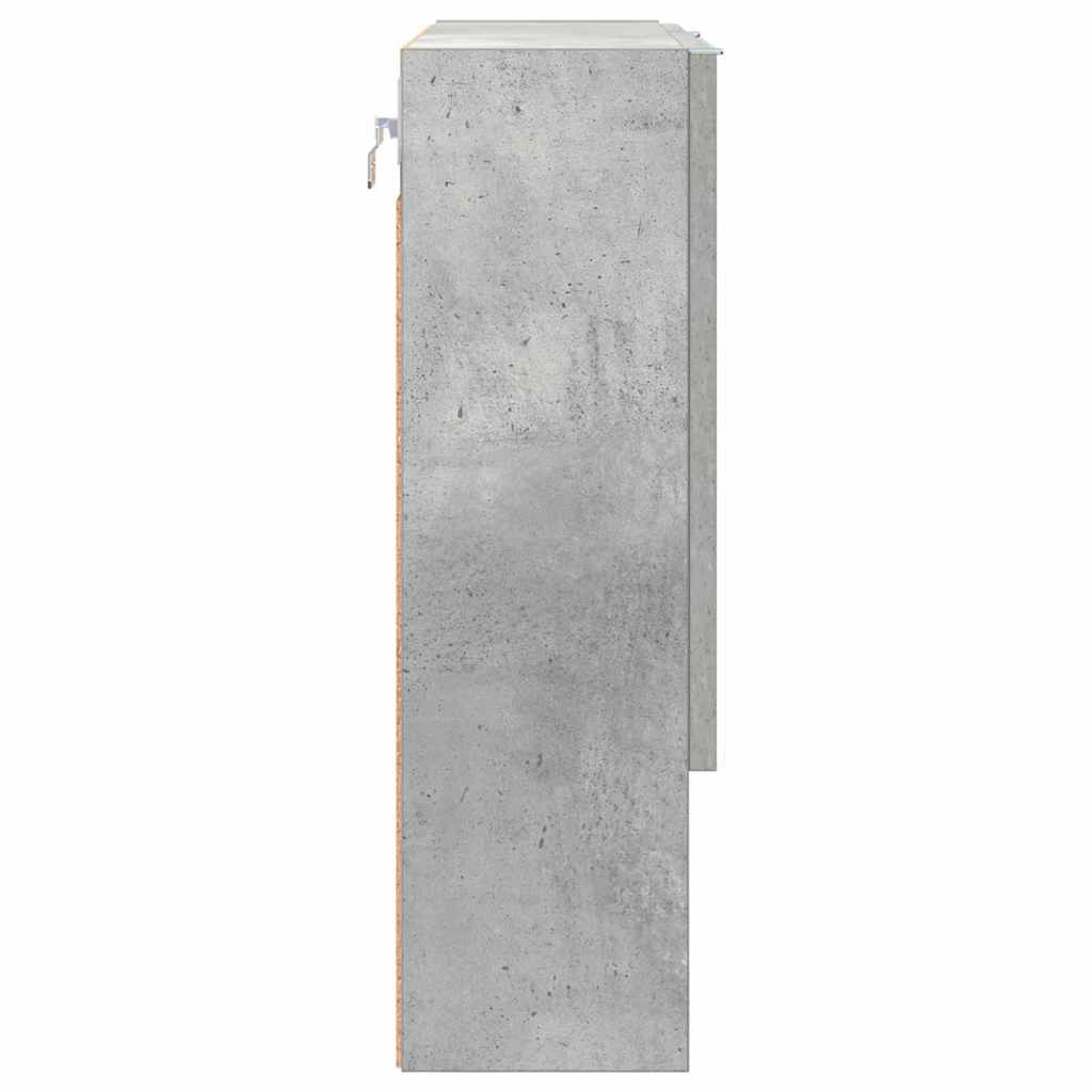Speilskap Veggmontert Betonggrå 59 x 17 x 55 cm Konstruert tre