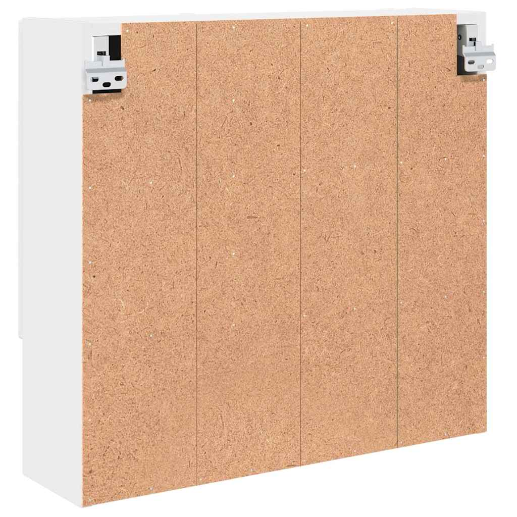 Speilskap Høyglanset hvit 59 x 17 x 55 cm Konstruert tre