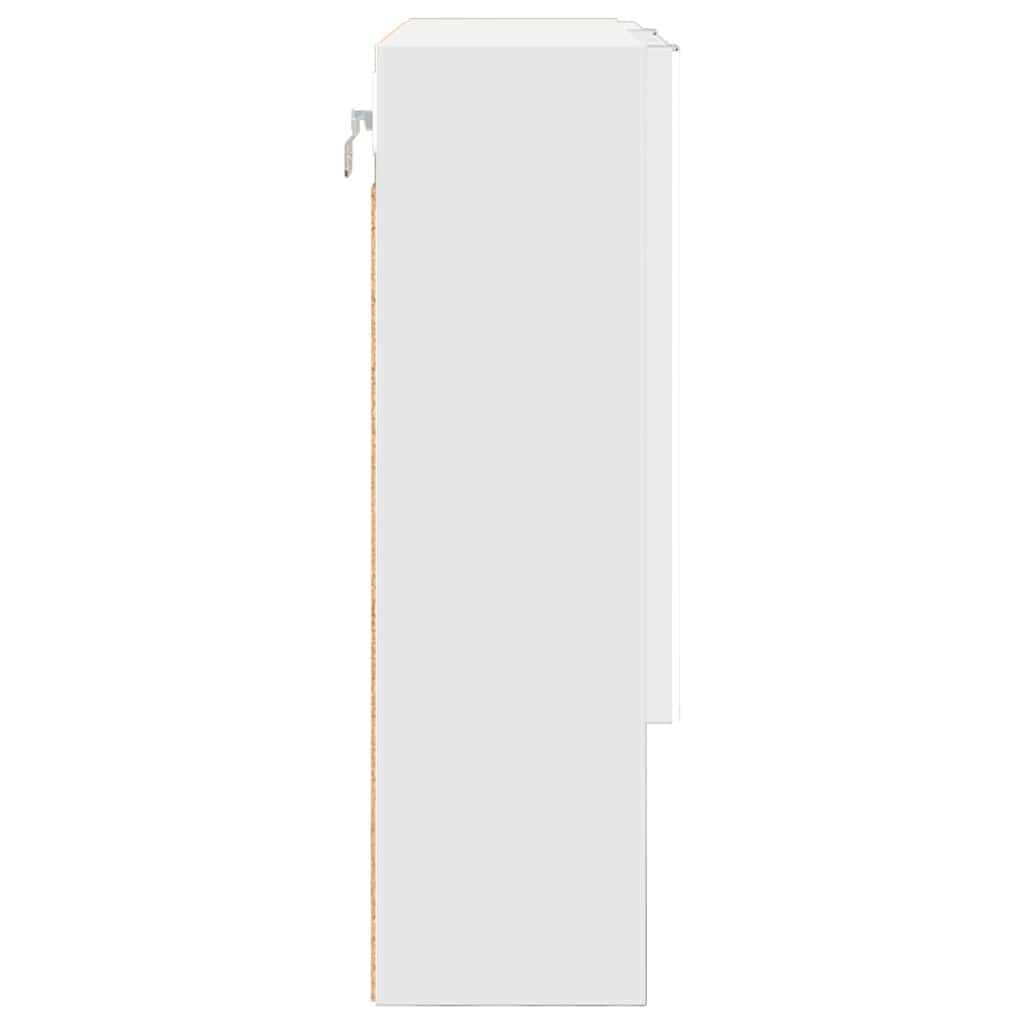 Speilskap Høyglanset hvit 59 x 17 x 55 cm Konstruert tre
