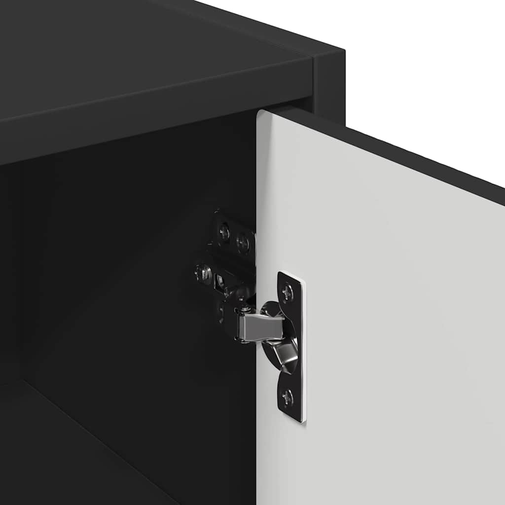 Baderomsskap Svart 39 x 23,5 x 65 cm Konstruert tre & Metall