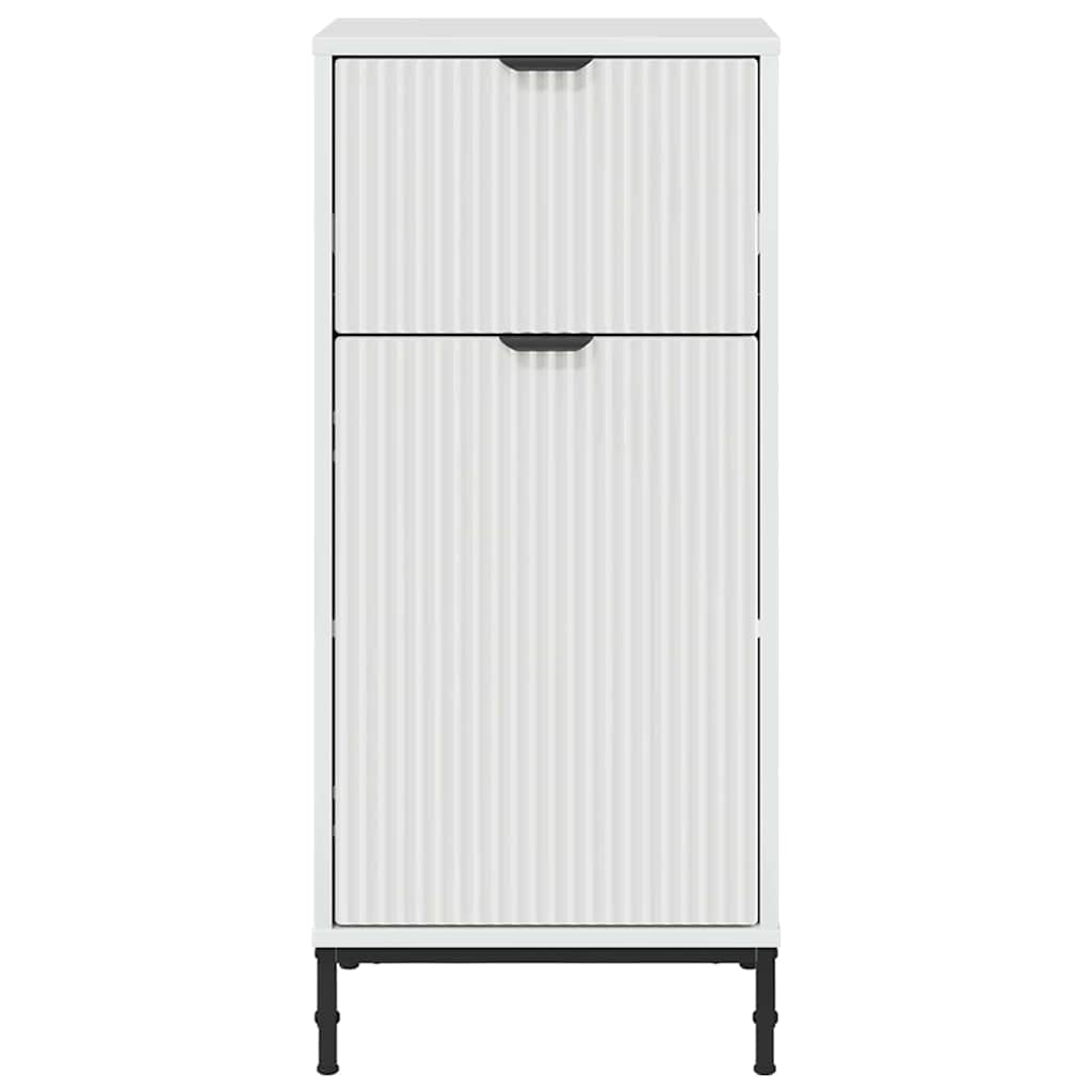 Baderomsskap Hvit 39,5 x 36 x 88 cm Konstruert tre & Metall