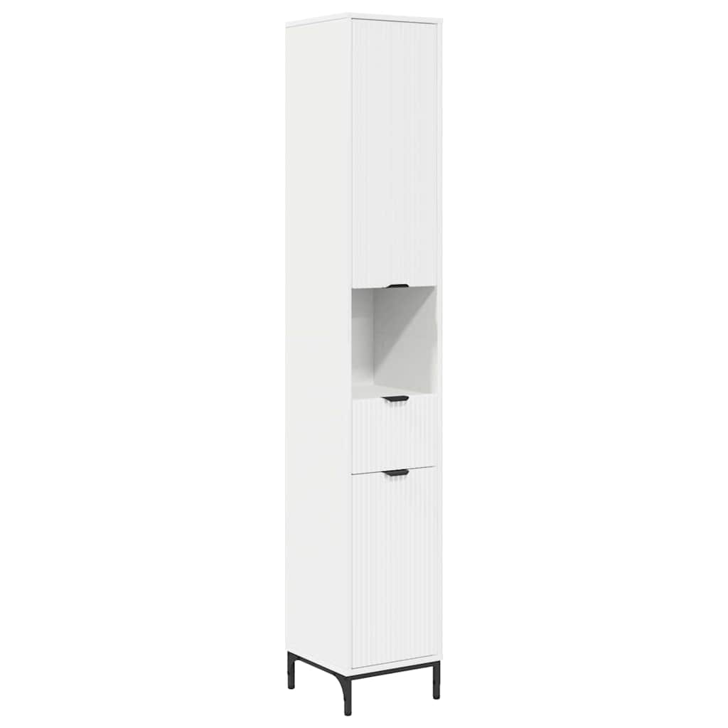 Baderomsskap Hvit 31,5 x 33 x 190 cm Konstruert tre & Metall
